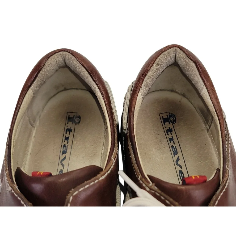 Rockport I. Travel Men's Brown‎ Leather Schooner Deck Boat Shoes Size 13 M